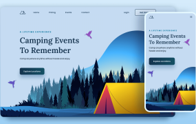 响应式露营业务落地页