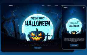 响应式万圣节网页