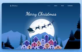 响应式圣诞节宣传网页