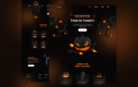 精美响应式万圣节网页
