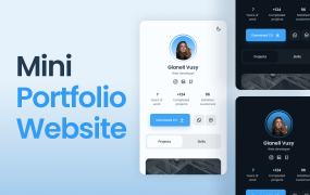 响应式极简风格简历网页