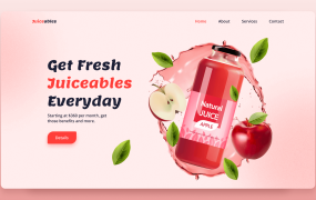 炫酷响应式饮料落地页