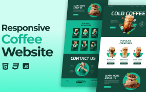 优雅的响应式冰咖啡网页