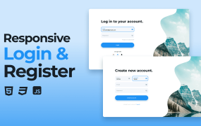 HTML/CSS/JS实现响应式精美登录注册页面