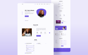 精美的响应式个人作品集网页