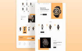 精美的响应式手表网页